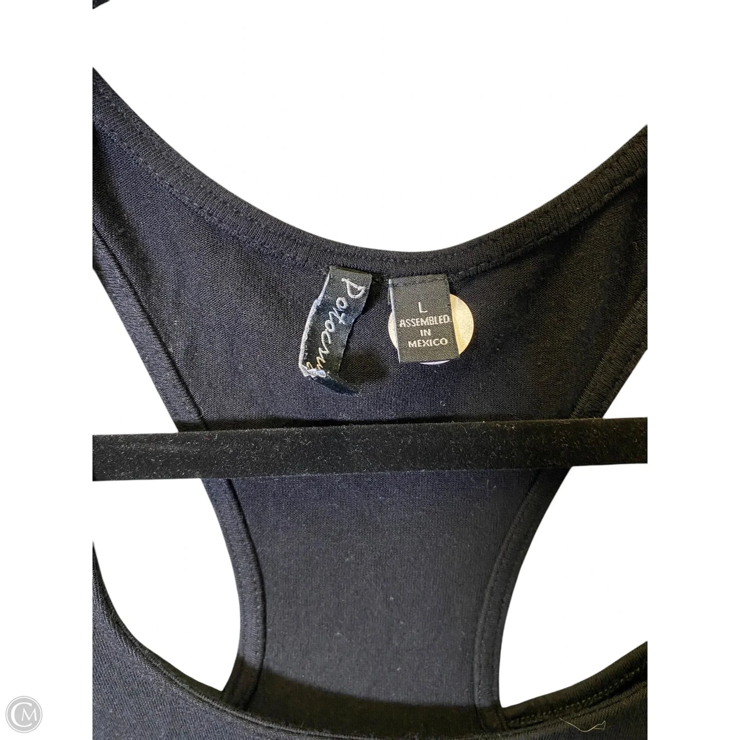 Top Sleeveless By Cmc In Black, Size: L