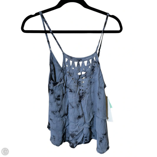 Top Sleeveless By Cmc In Black & Blue, Size: L