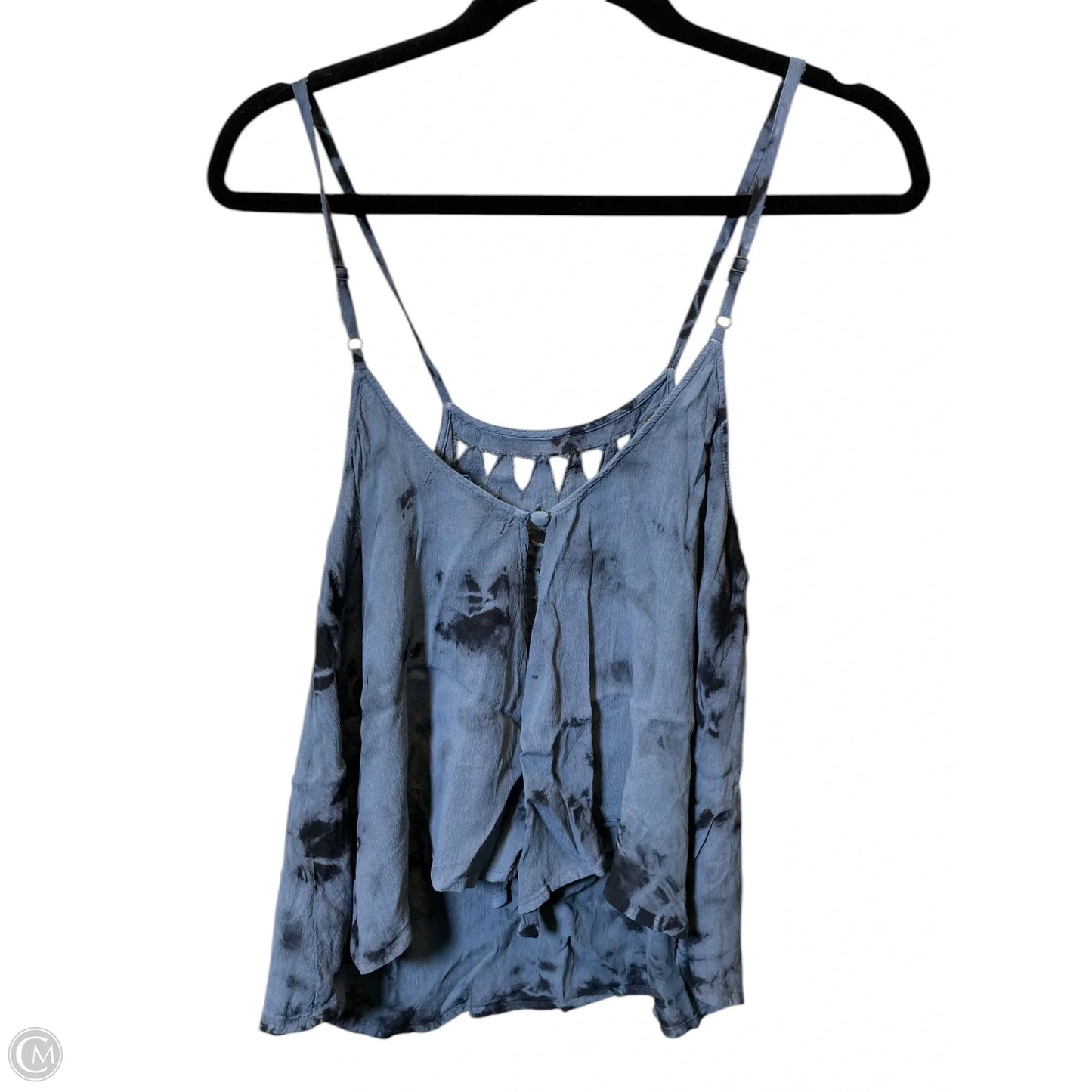 Top Sleeveless By Cmc In Black & Blue, Size: L