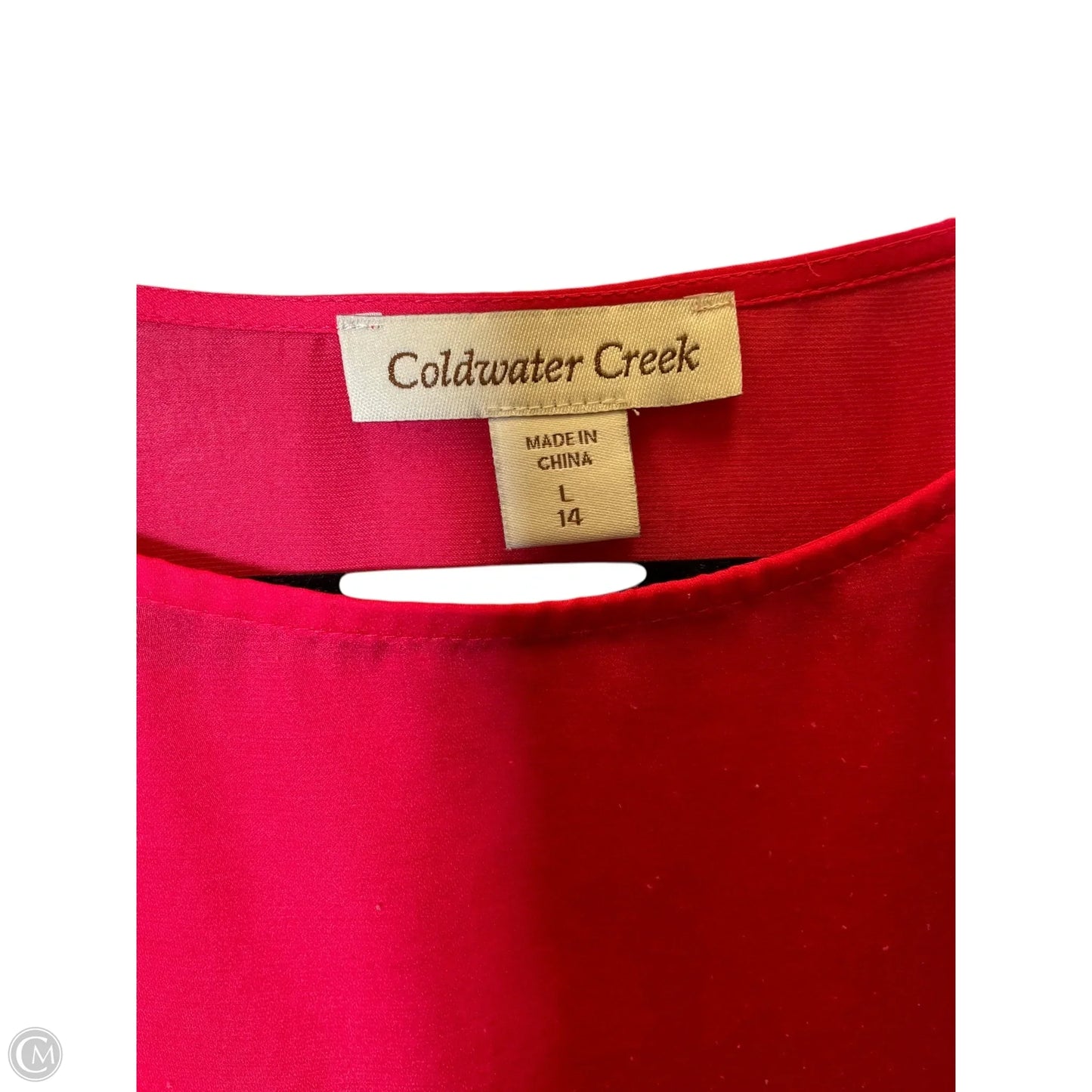 Top Short Sleeve By Coldwater Creek In Pink & Red, Size: L