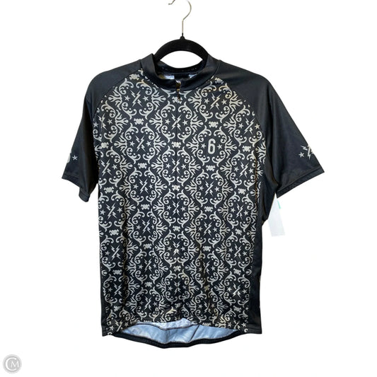 Athletic Top Short Sleeve By Cmc In Black & Grey, Size: Xl
