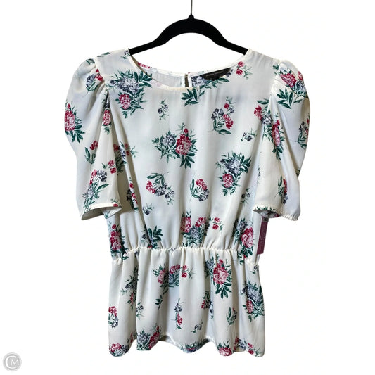 Top Short Sleeve By Banana Republic In Floral Print, Size: S