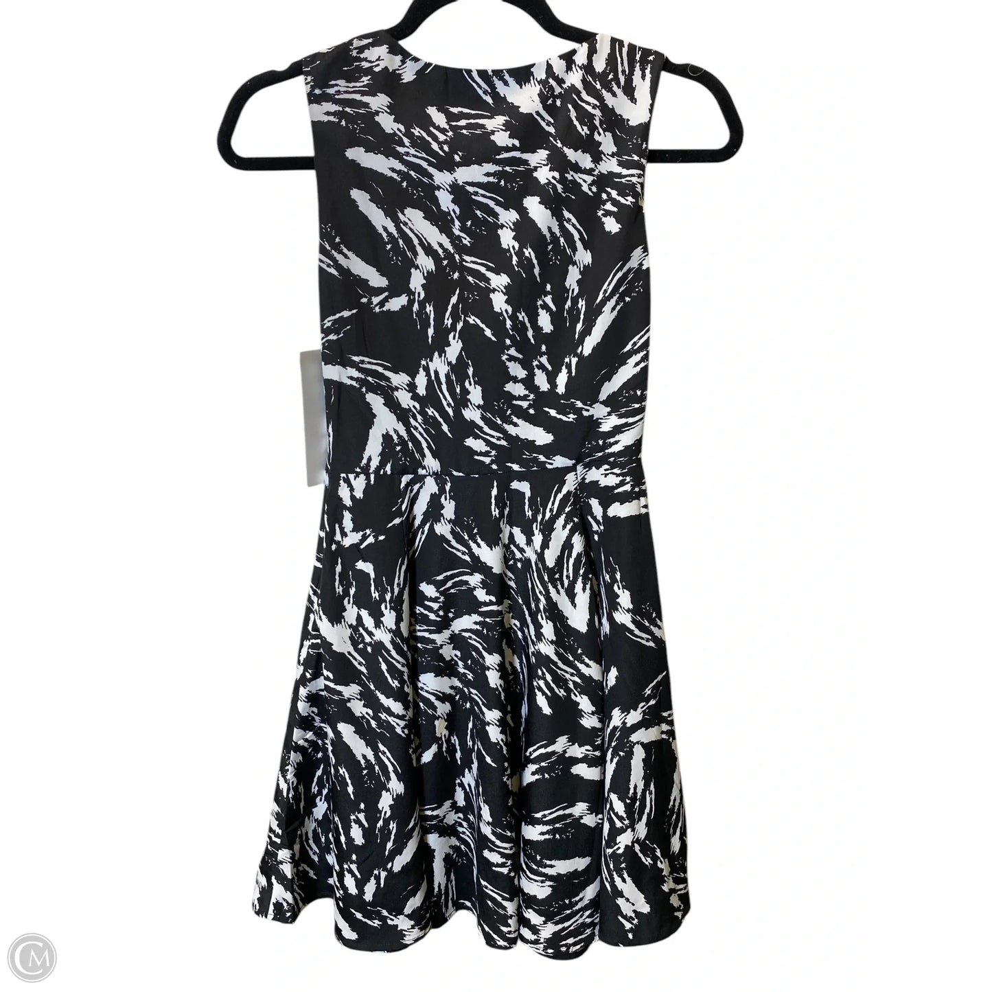 Dress Casual Midi By Express In Black & White, Size: Xs