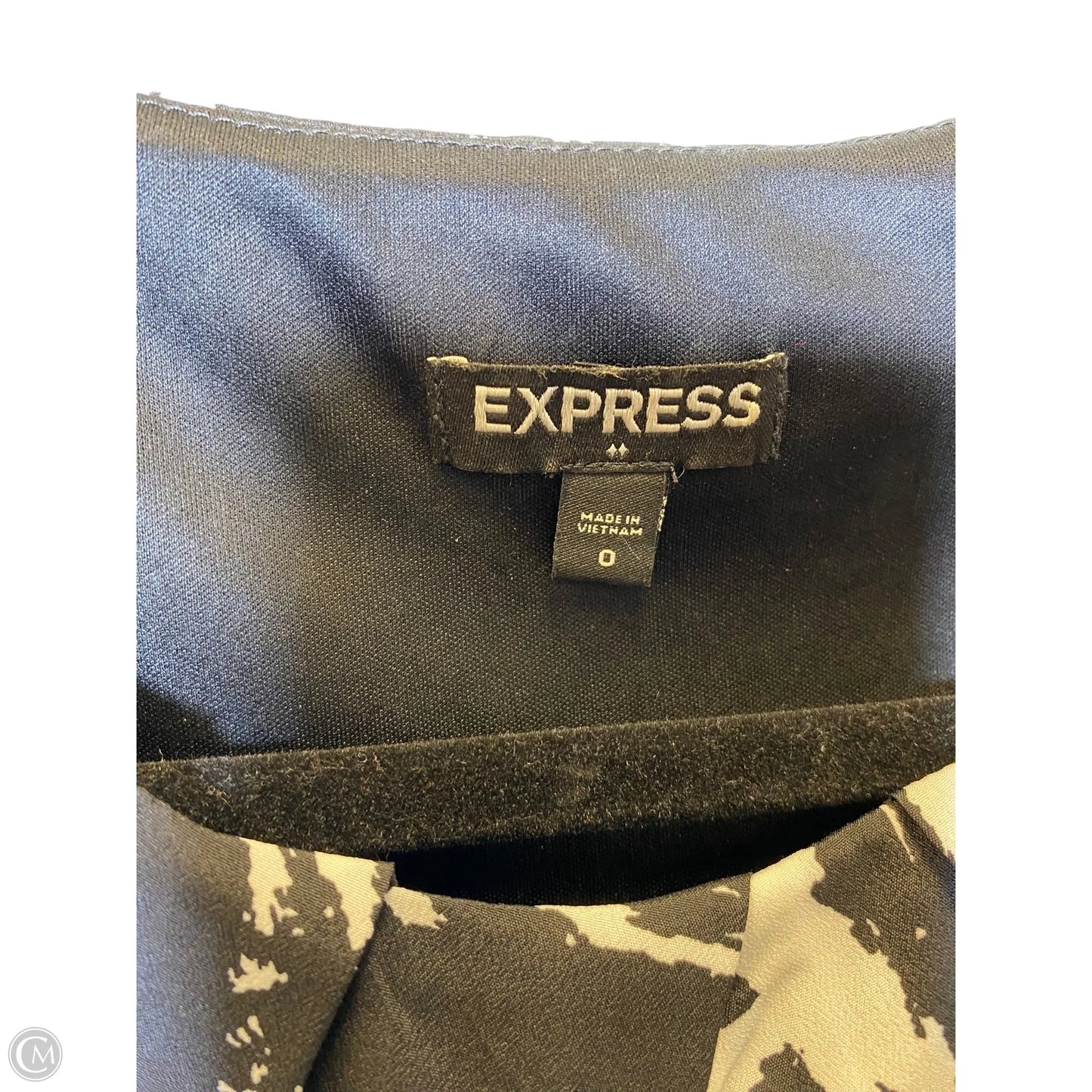 Dress Casual Midi By Express In Black & White, Size: Xs