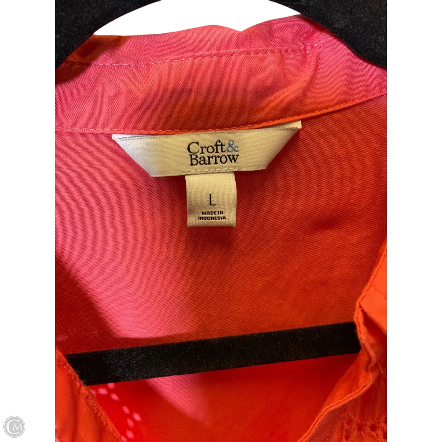 Dress Casual Midi By Croft And Barrow In Orange, Size: L