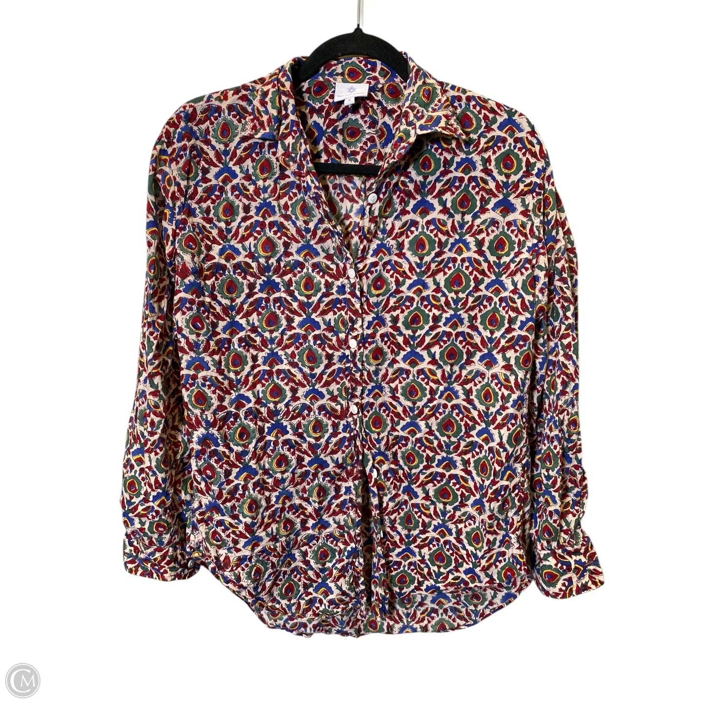 Blouse Long Sleeve By Cmc In Multi-colored, Size: S