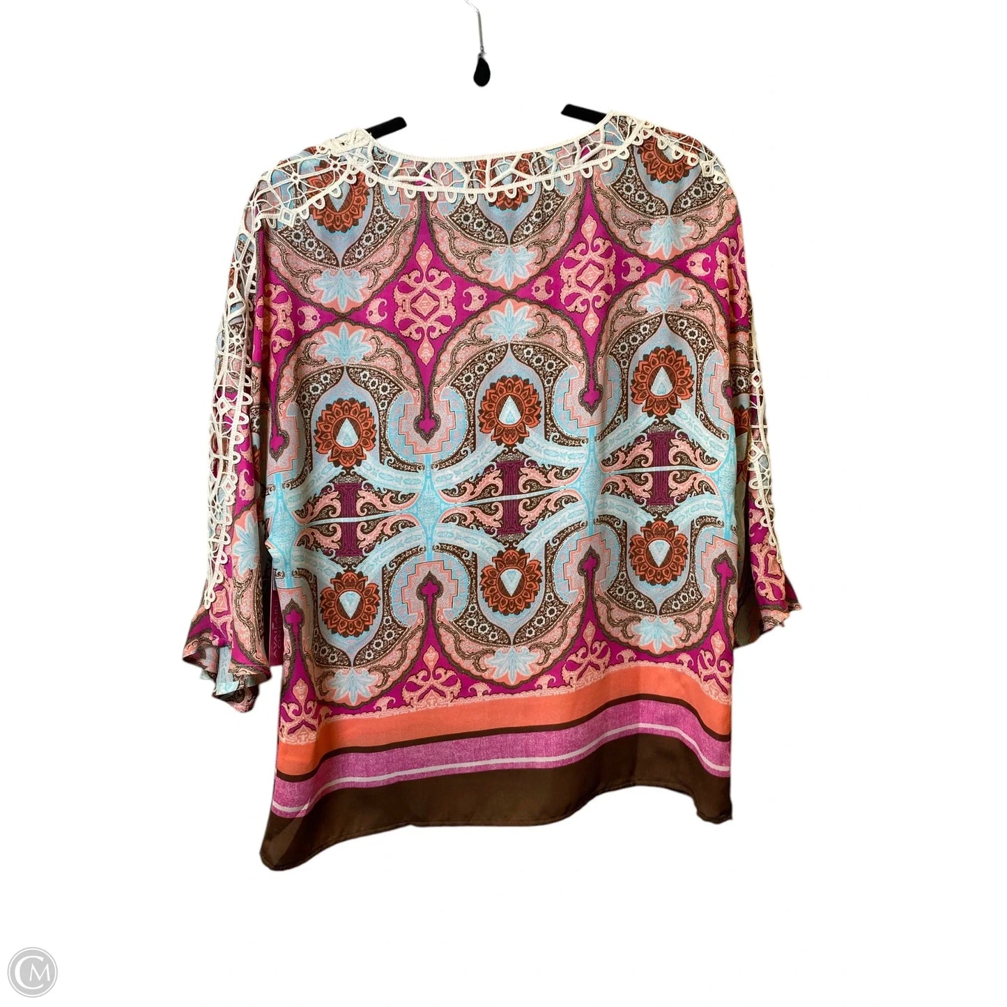 Top 3/4 Sleeve By Chicos In Multi-colored, Size: S