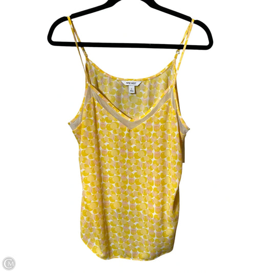 Top Sleeveless By Nine West In Yellow, Size: L