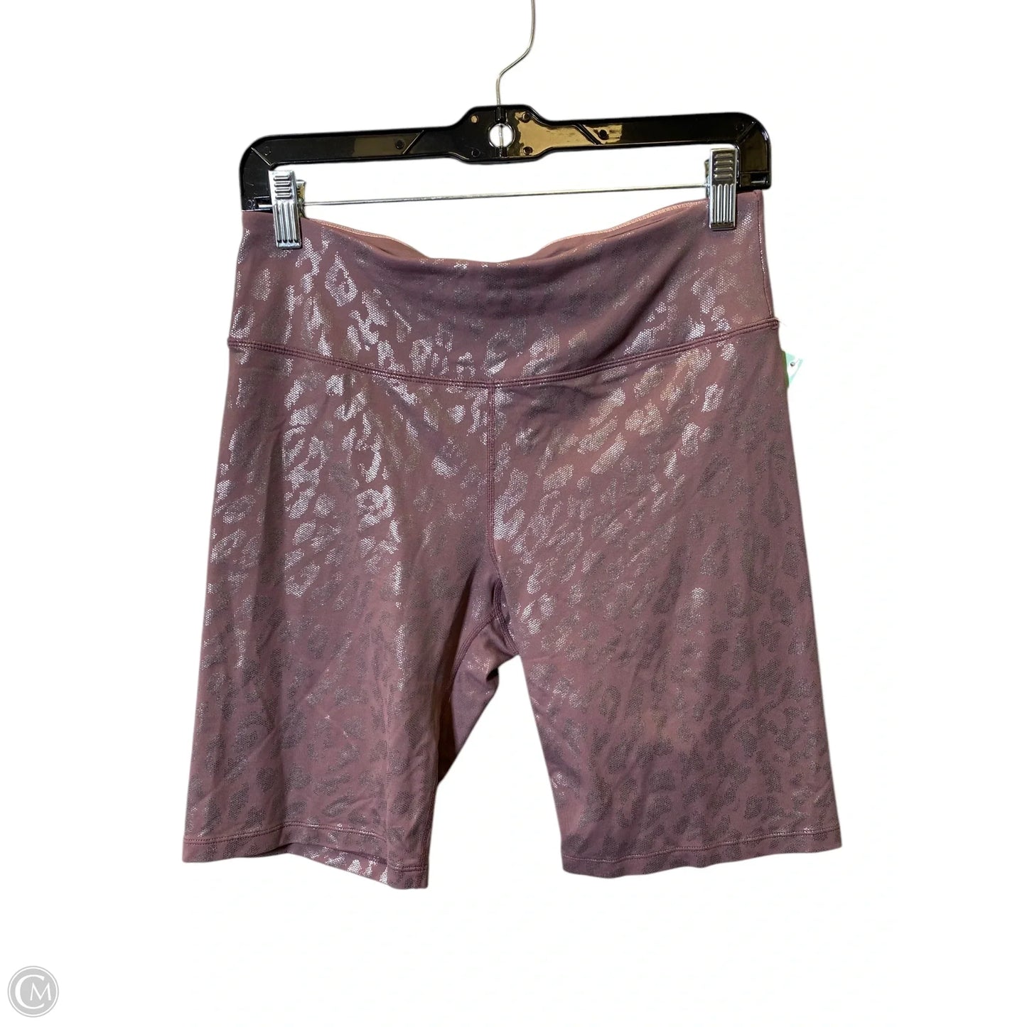 Athletic Shorts By Calvin Klein In Pink & Silver, Size: L