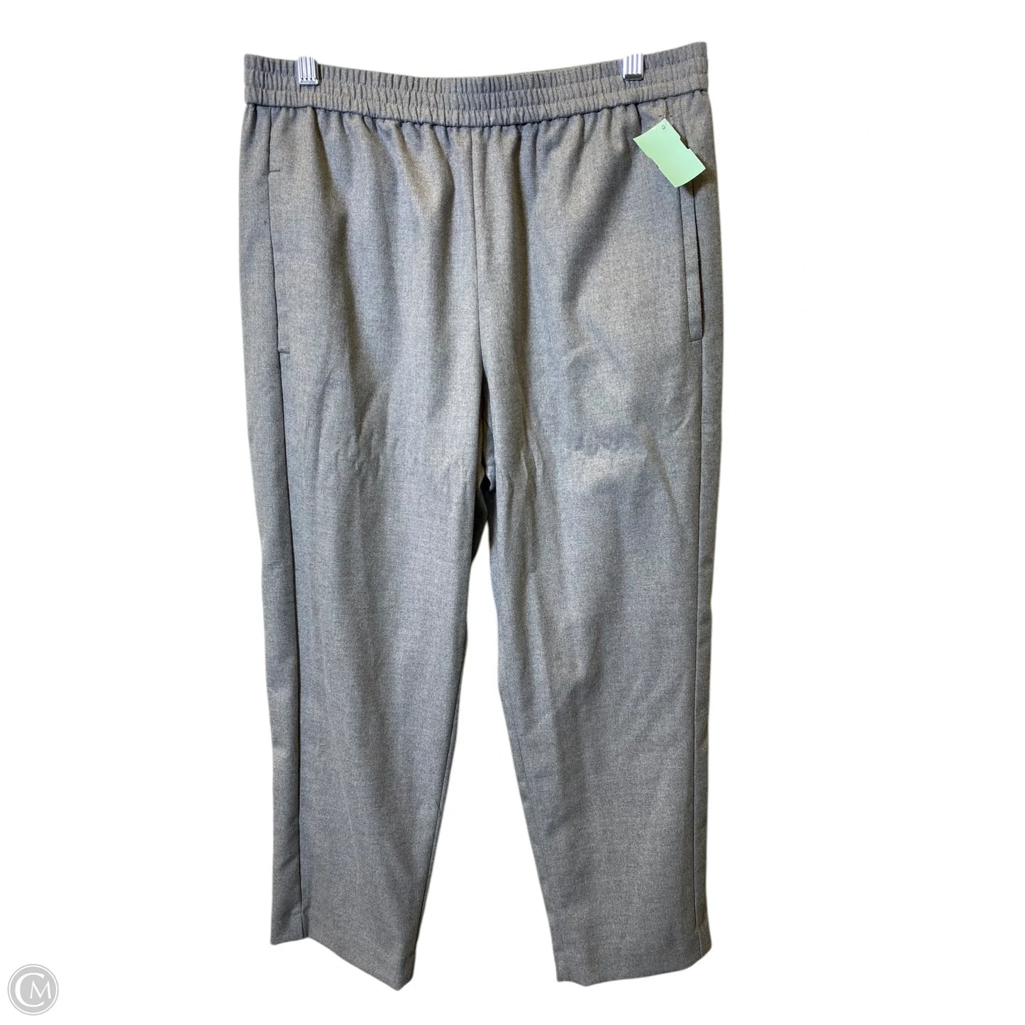 Pants Cropped By Calvin Klein In Grey, Size: M