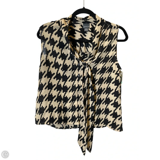 Top Sleeveless By Covington In Black & Tan, Size: Mp