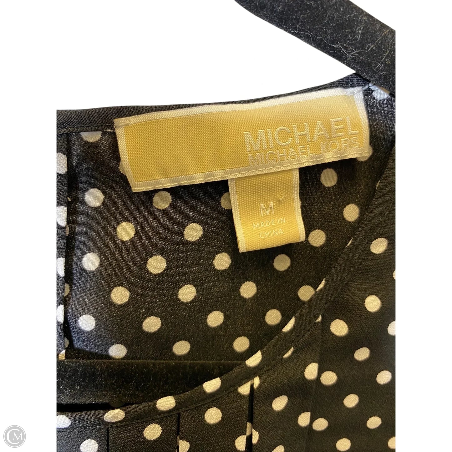 Top Sleeveless Designer By Michael Kors Collection In Polkadot Pattern, Size: M