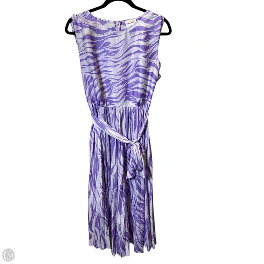 Dress Casual Midi By Nine West In Purple & White, Size: S