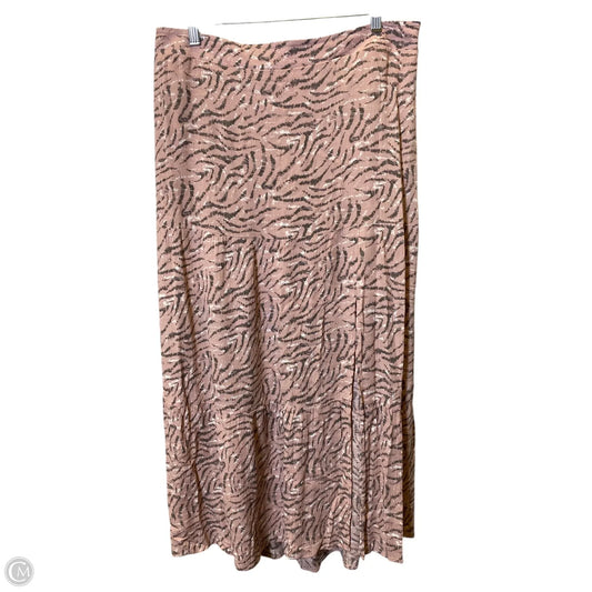 Skirt Maxi By Nine West In Grey & Pink, Size: Xl