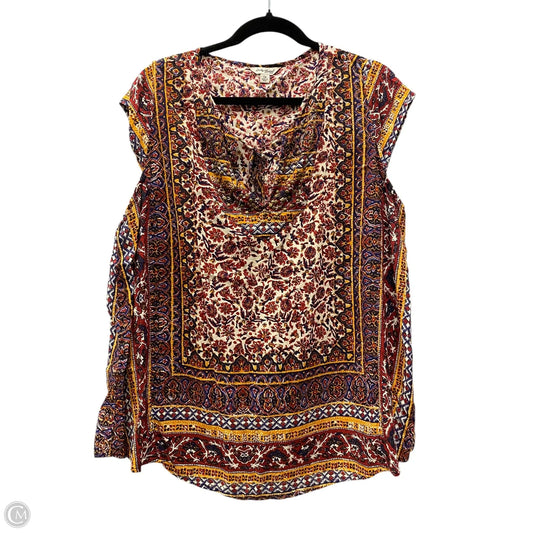 Top Sleeveless By Lucky Brand In Multi-colored, Size: 1x