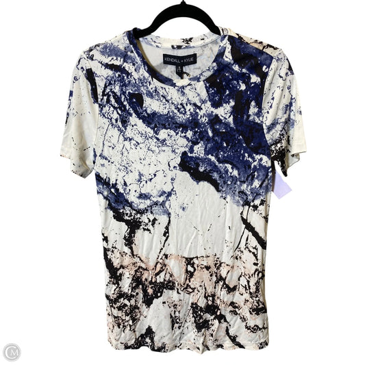 Top Short Sleeve By Cmc In Blue & White, Size: M