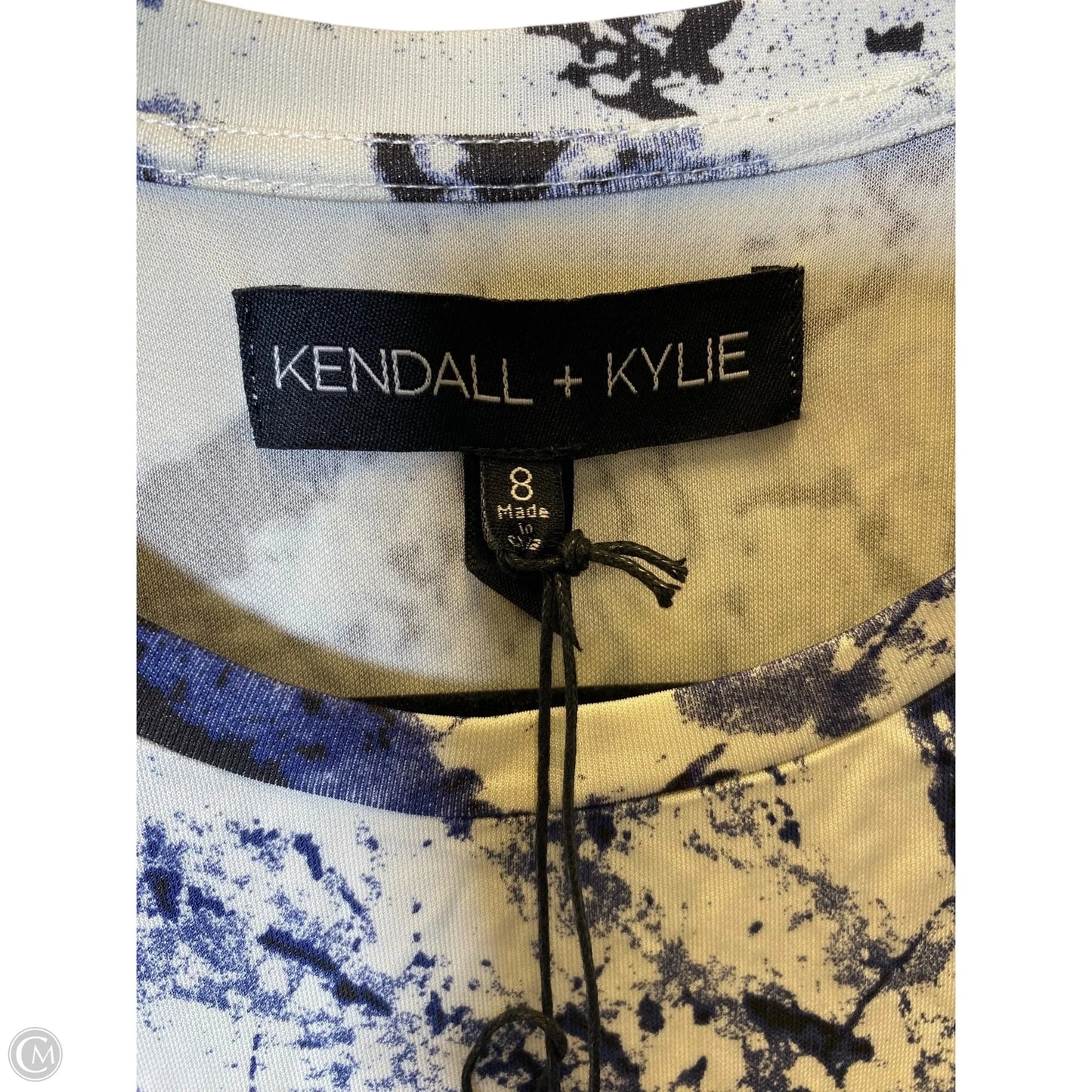 Top Short Sleeve By Cmc In Blue & White, Size: M