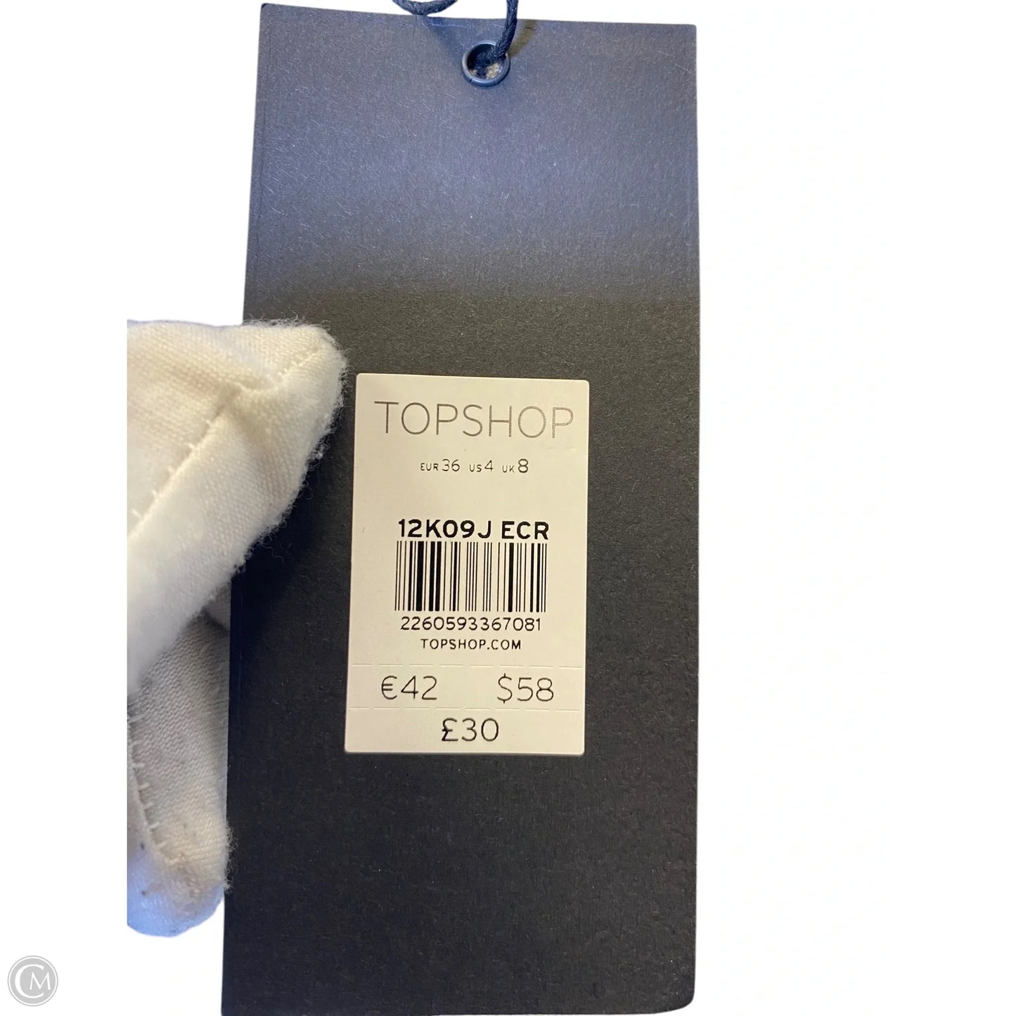 Top Short Sleeve By Cmc In Blue & White, Size: M