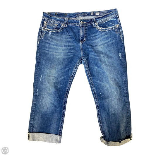 Jeans Cropped By Miss Me In Blue, Size: 22