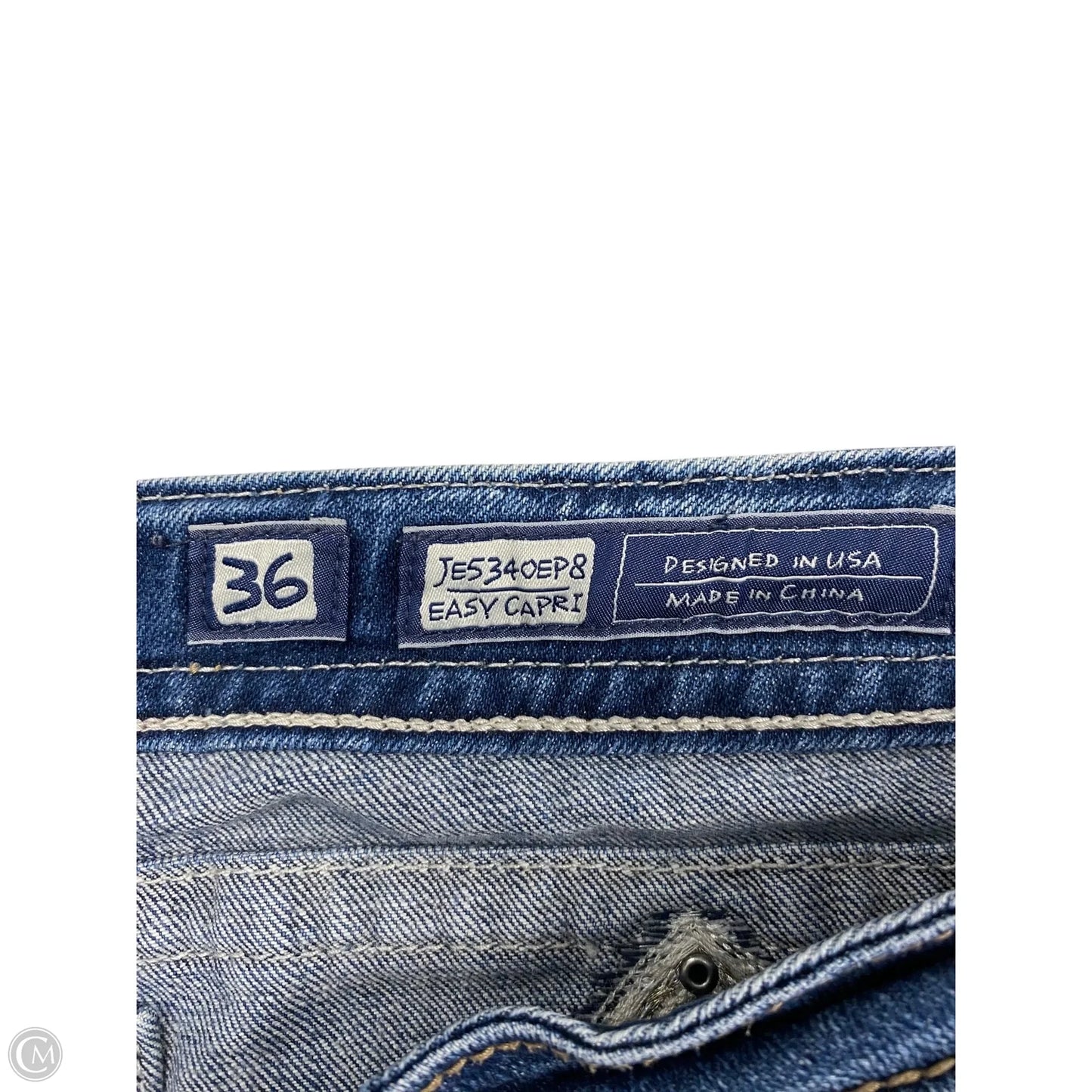 Jeans Cropped By Miss Me In Blue, Size: 22