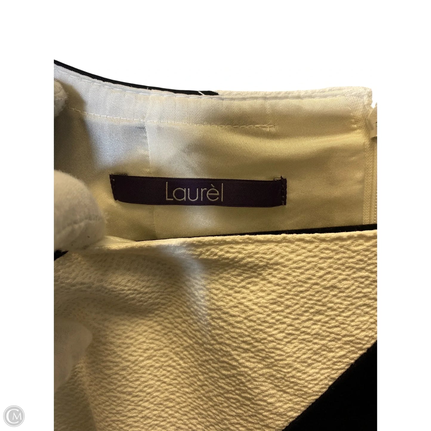 Dress Casual Midi By Laurel In Black & White, Size: 10