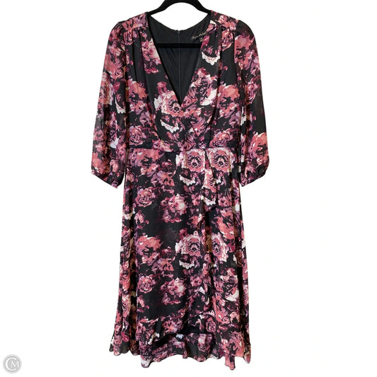 Dress Casual Midi By Cmc In Floral Print, Size: PL