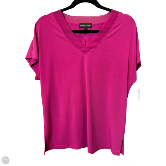 Top Short Sleeve By Dana Buchman In Mauve, Size: M