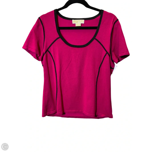 Sweater Short Sleeve By Michael By Michael Kors In Pink, Size: L