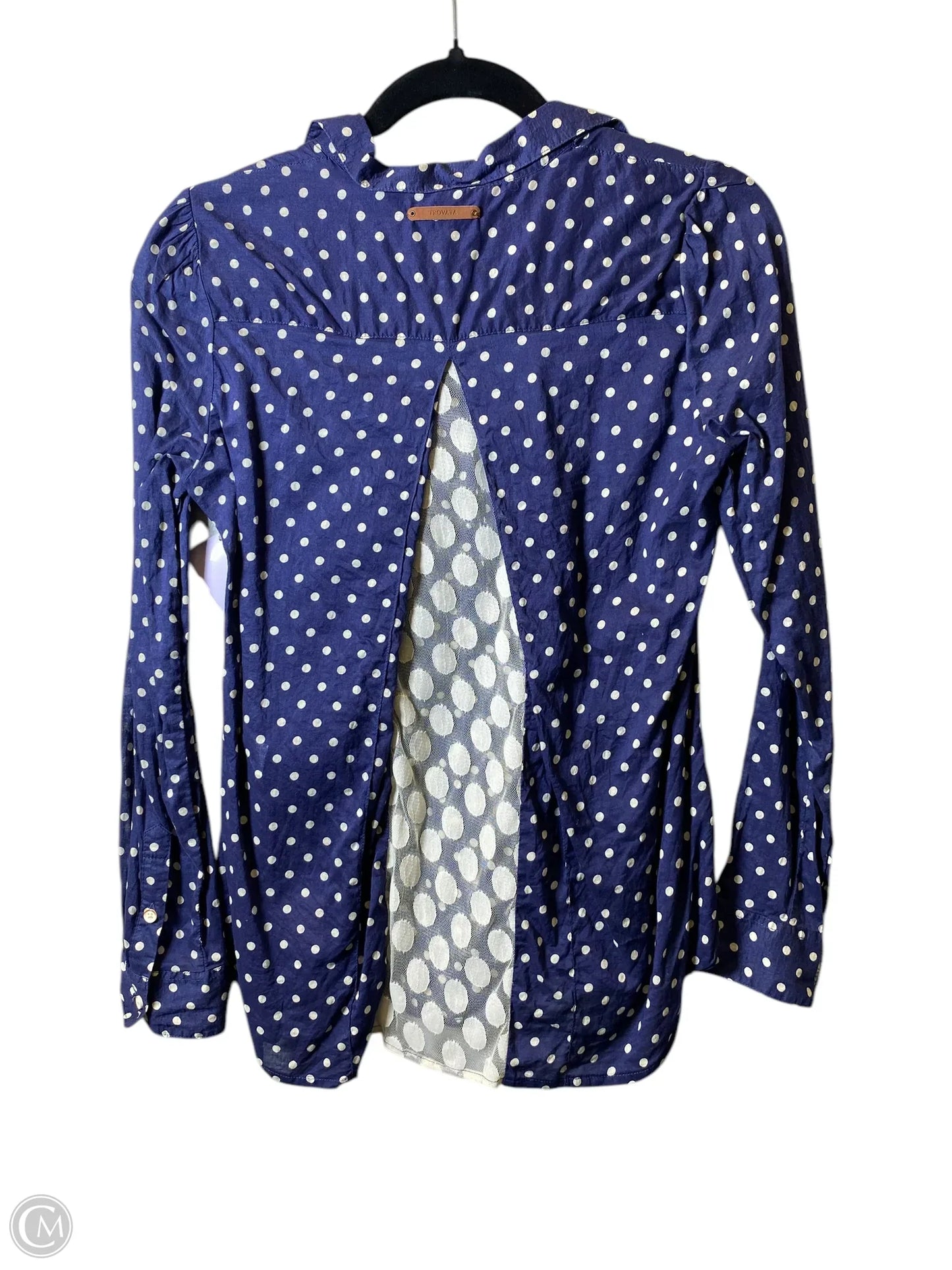 Top Long Sleeve By Birds Of Paradis By Trovata In Polkadot Pattern, Size: Xs