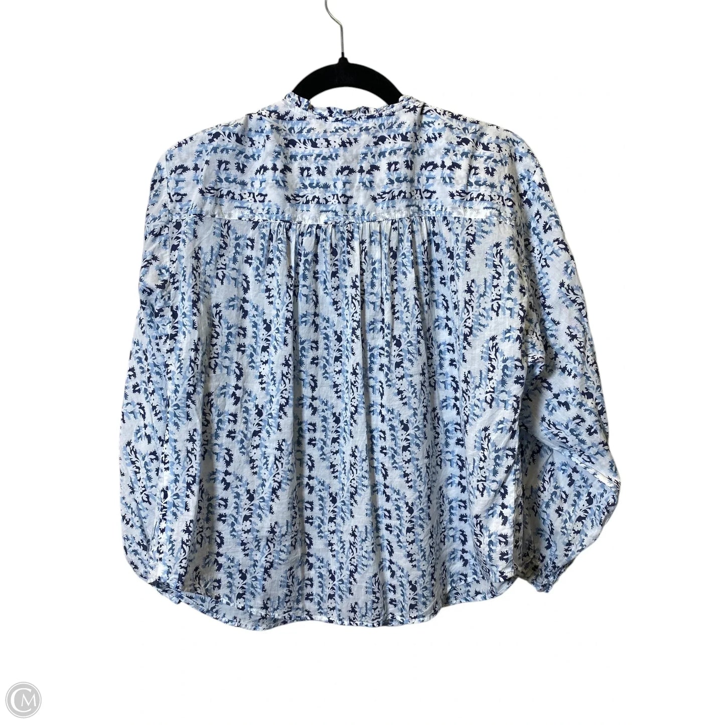 Blouse Long Sleeve By Loft In Blue, Size: S