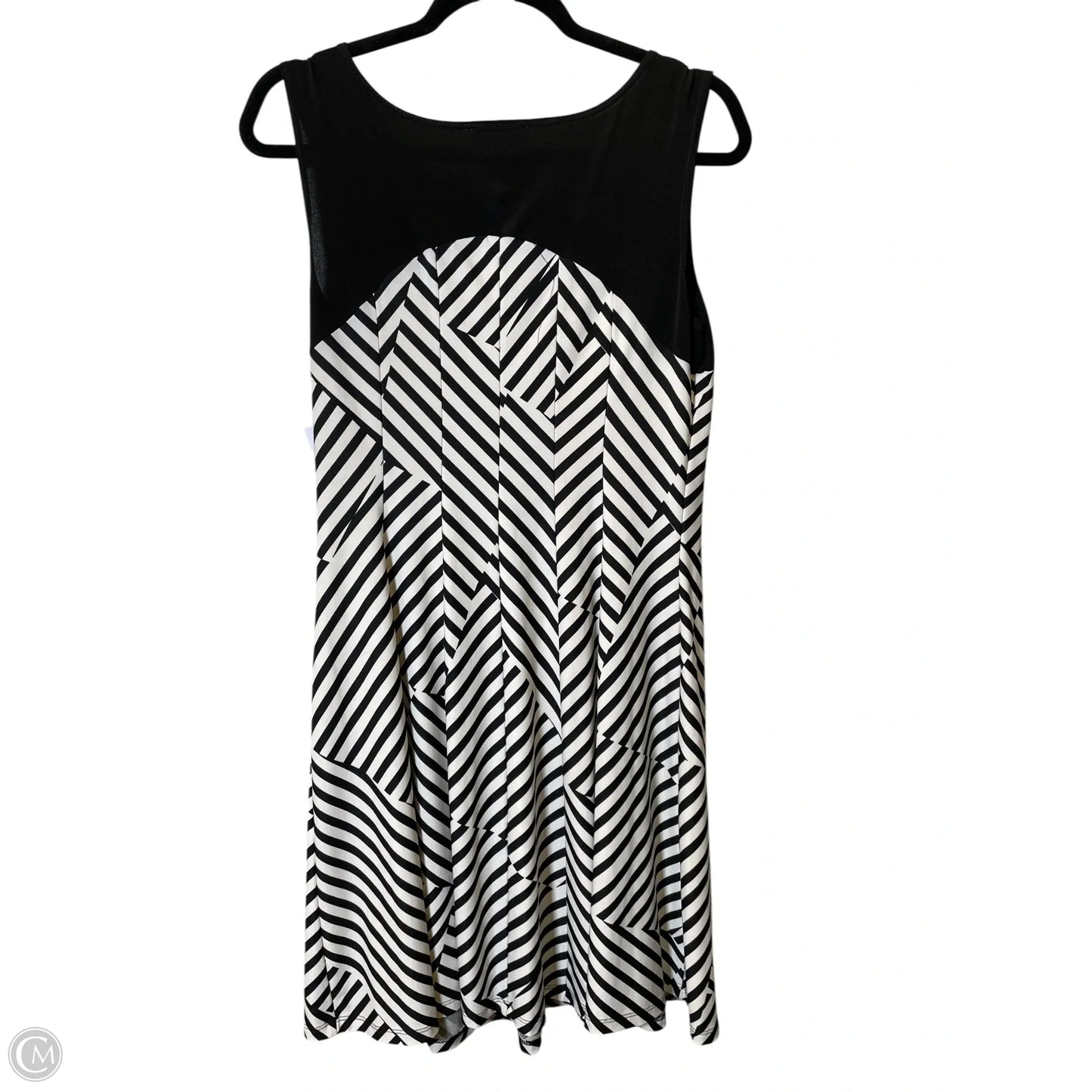 Dress Casual Midi By Robbie Bee In Black & White, Size: M