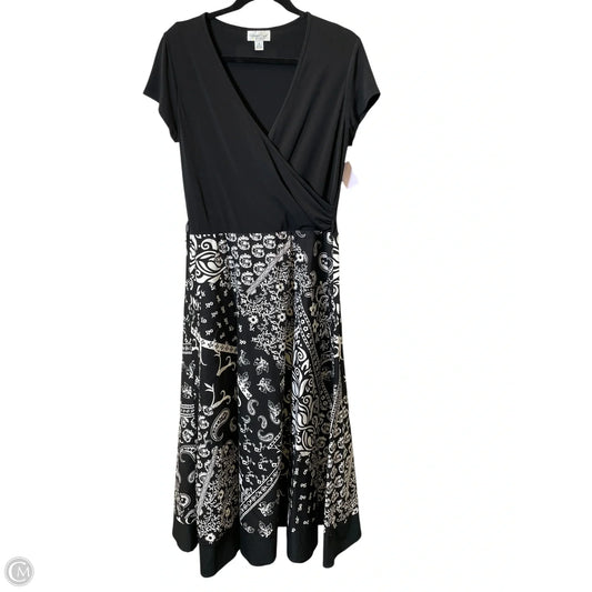 Dress Casual Midi By Coldwater Creek In Black & White, Size: 10