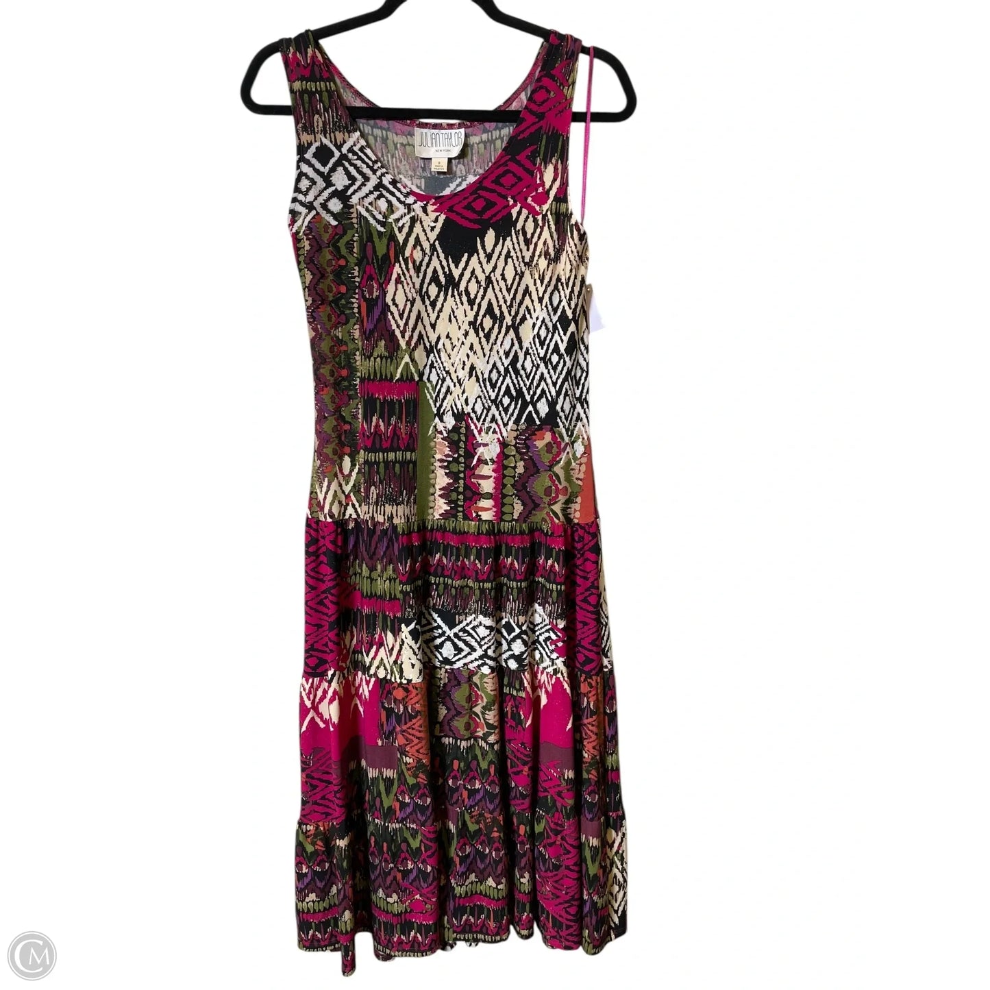 Dress Casual Midi By Julian Taylor In Multi-colored, Size: M
