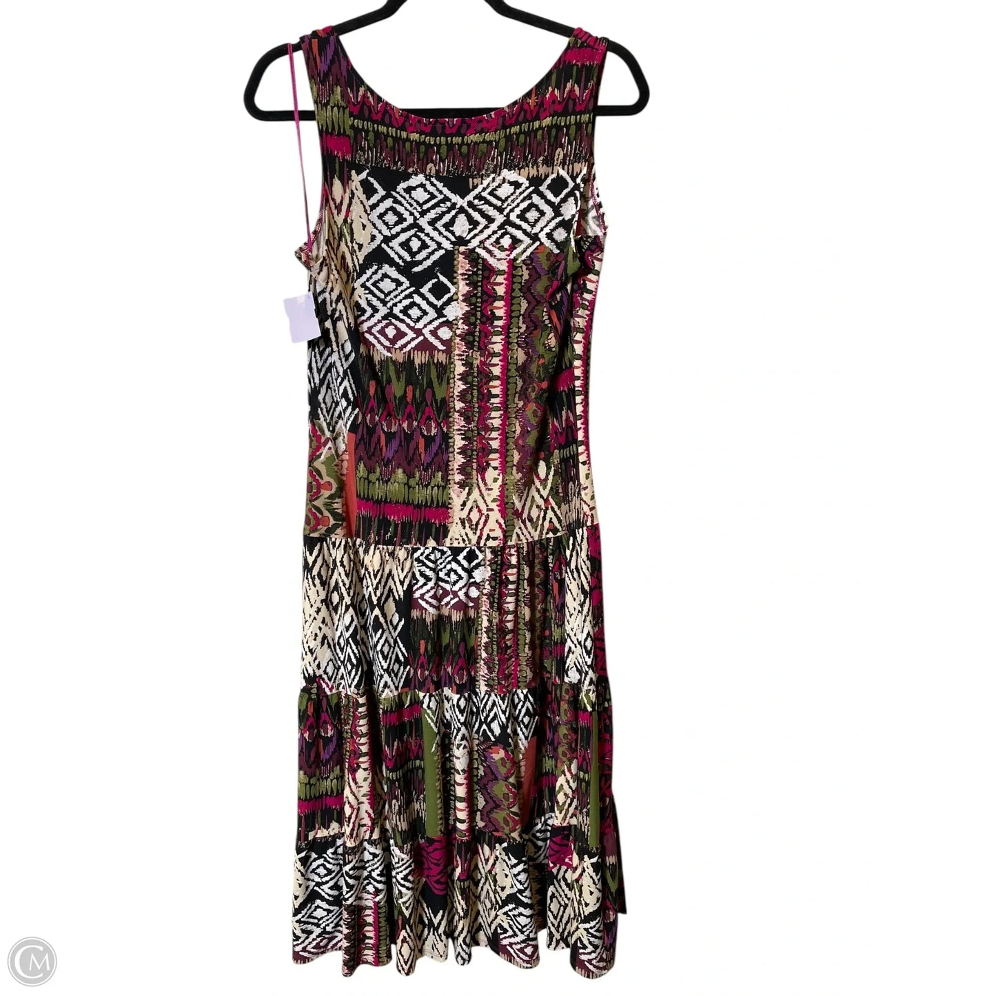 Dress Casual Midi By Julian Taylor In Multi-colored, Size: M