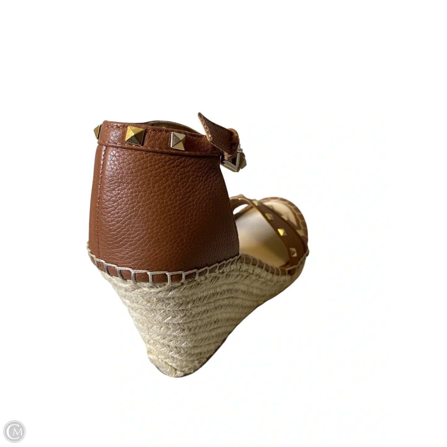 Shoes Heels Wedge By Marc Fisher In Brown & Tan, Size: 9