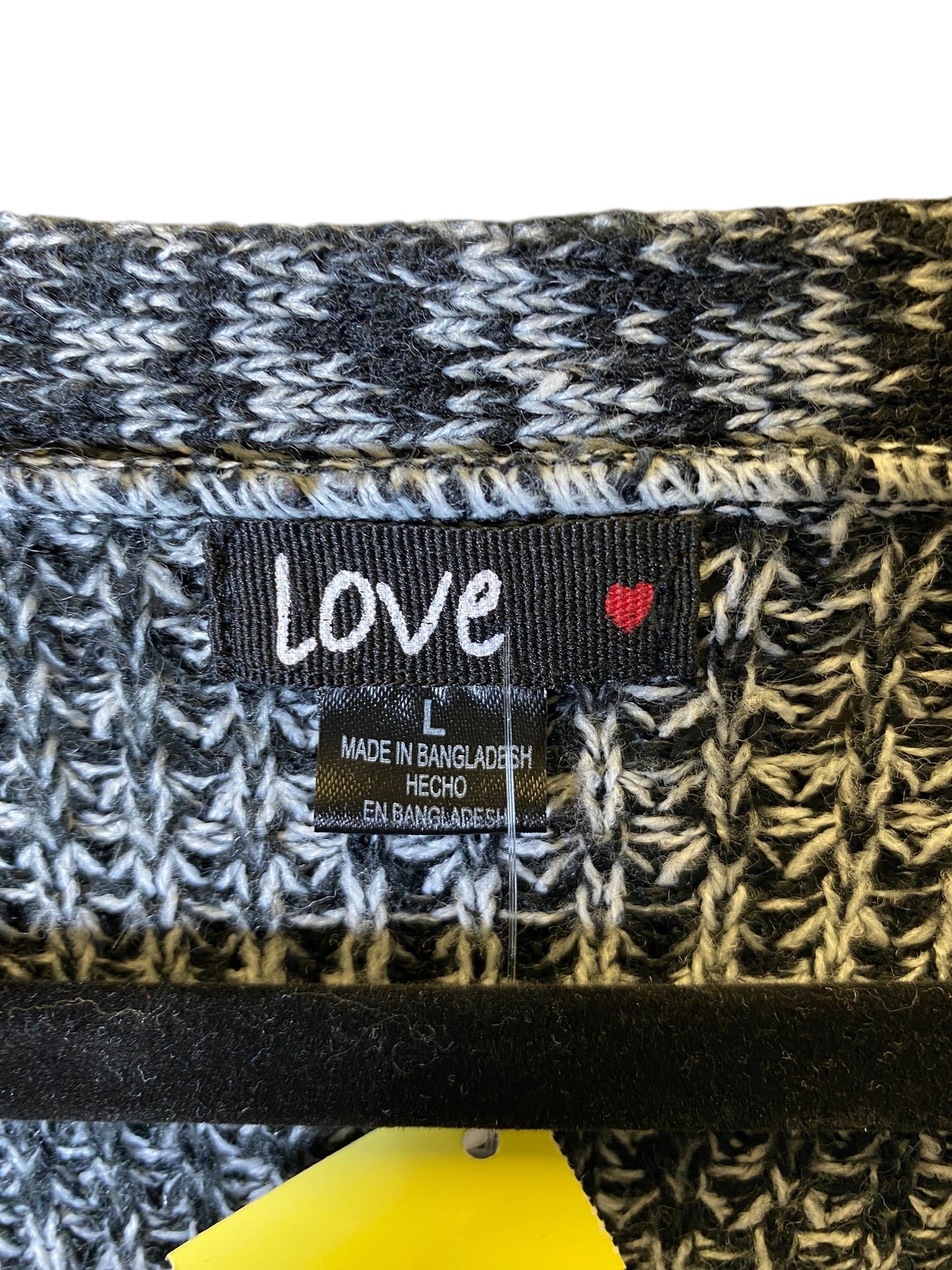 Sweater Cardigan By Love In Grey, Size: L