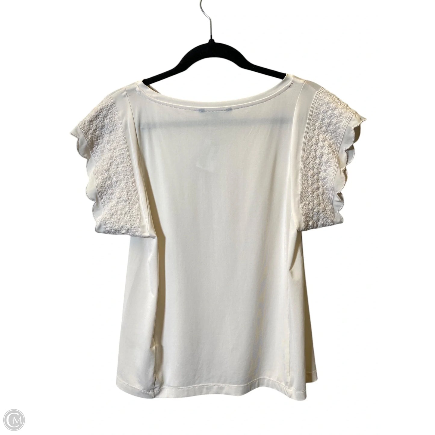 Top Short Sleeve By Banana Republic In Cream, Size: Xs