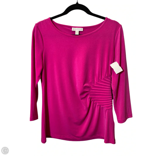 Top Long Sleeve By Dana Buchman In Pink, Size: M