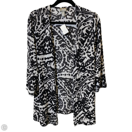 Cardigan By Chicos In Black & White, Size: L