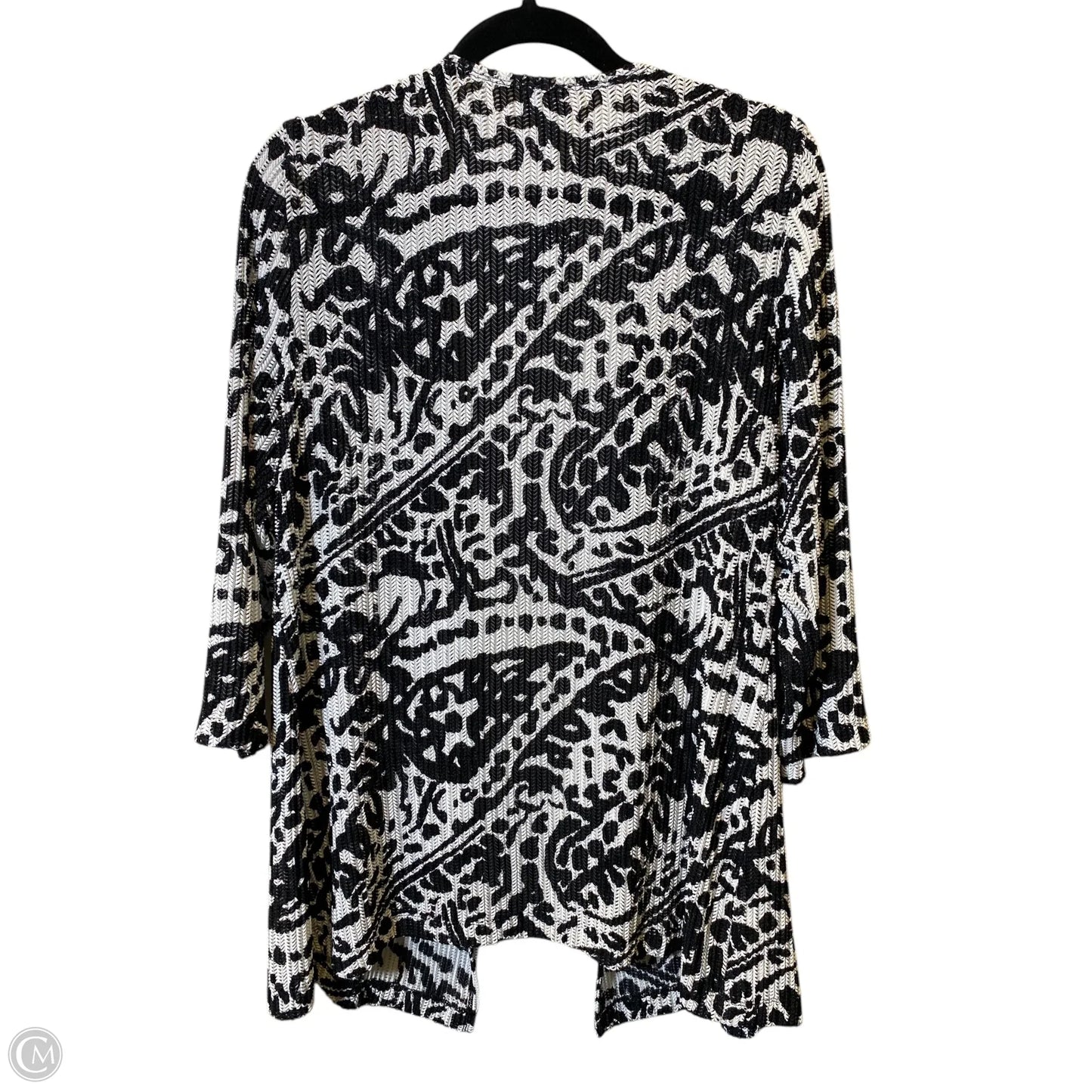 Cardigan By Chicos In Black & White, Size: L