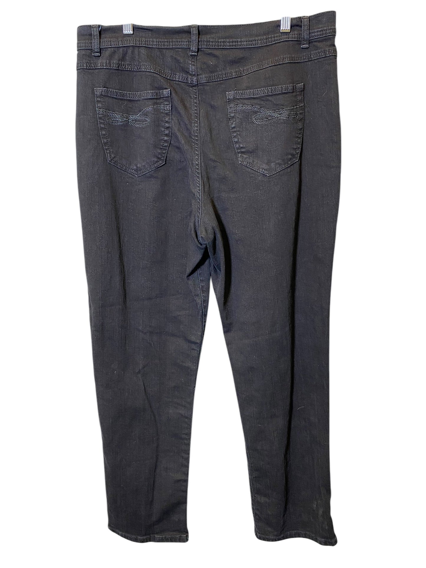 Jeans Skinny By Style And Company In Black Denim, Size: 18