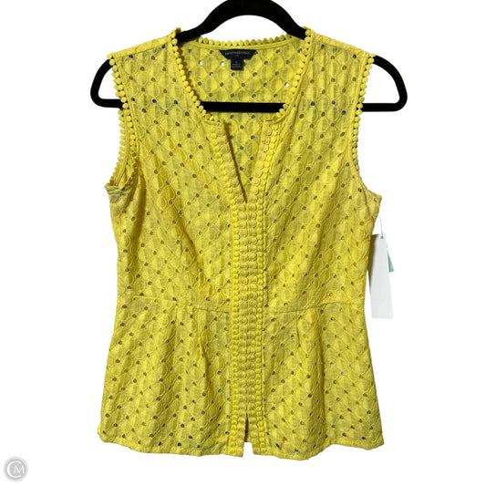 Top Sleeveless By Banana Republic In Yellow, Size: S