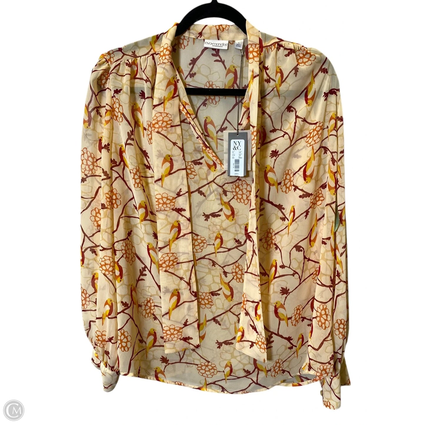 Top Long Sleeve By Eva Mendes In Multi-colored, Size: L