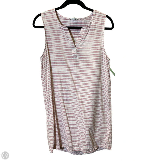 Dress Casual Short By Beachlunchlounge In Pink & White, Size: M