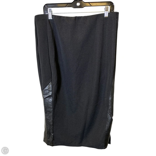 Skirt Midi By Mossimo In Black, Size: Xl