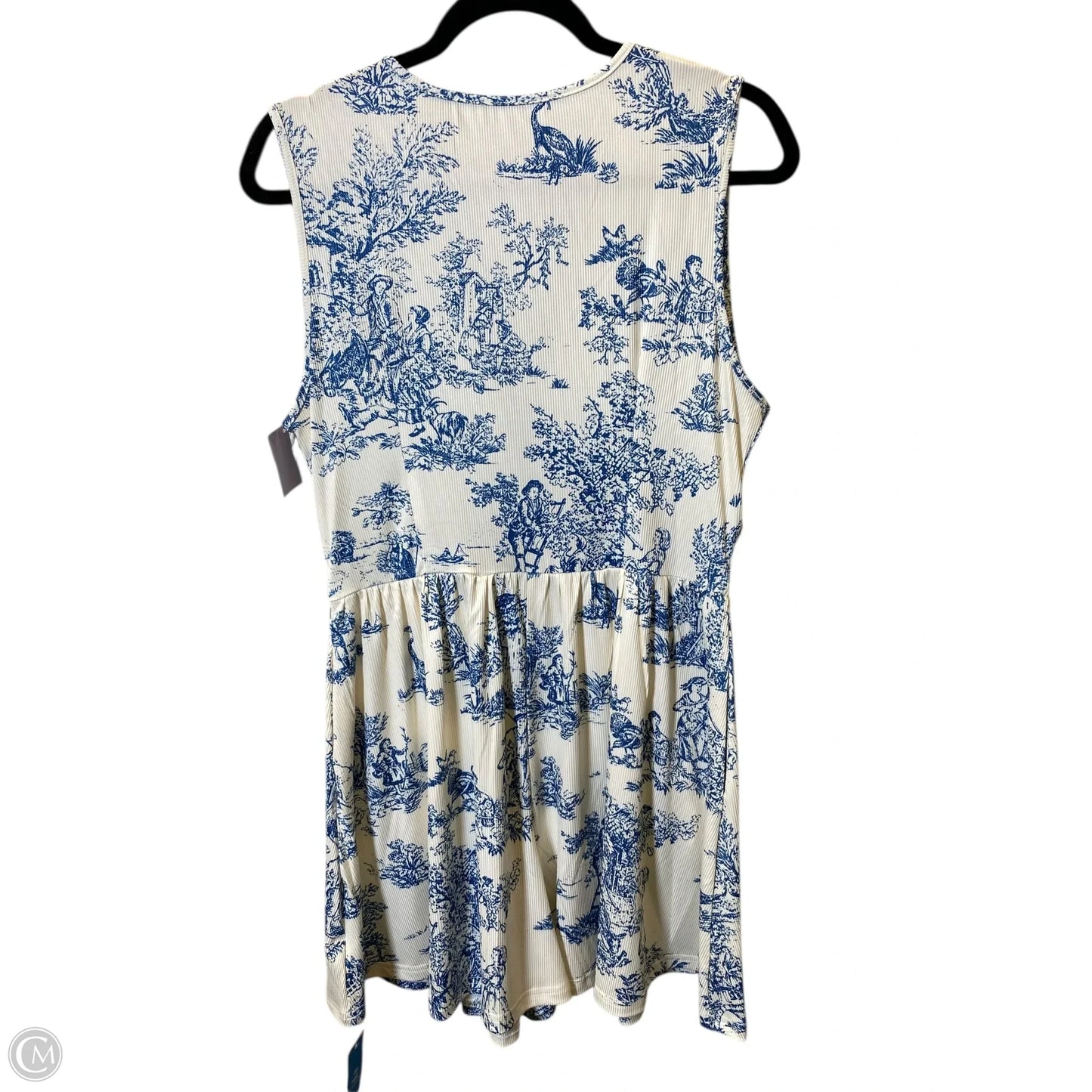 Romper By Cupshe In Blue & Cream, Size: L