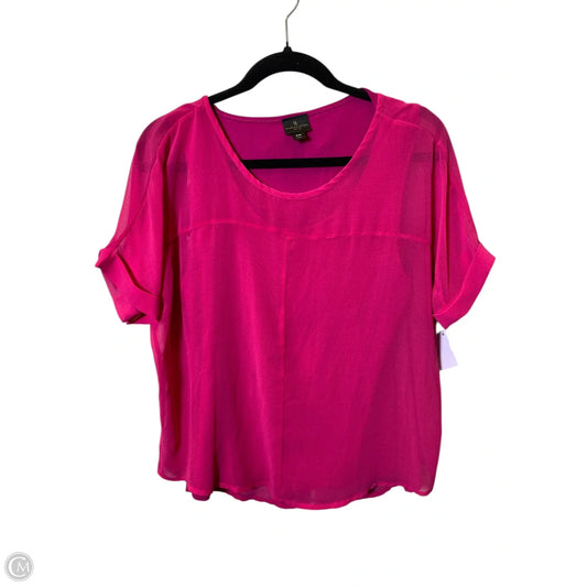 Top Short Sleeve By Worthington In Pink, Size: M