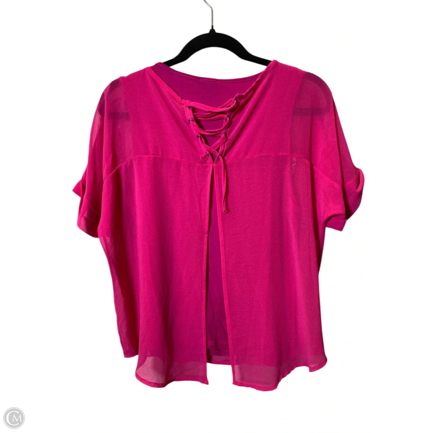 Top Short Sleeve By Worthington In Pink, Size: M