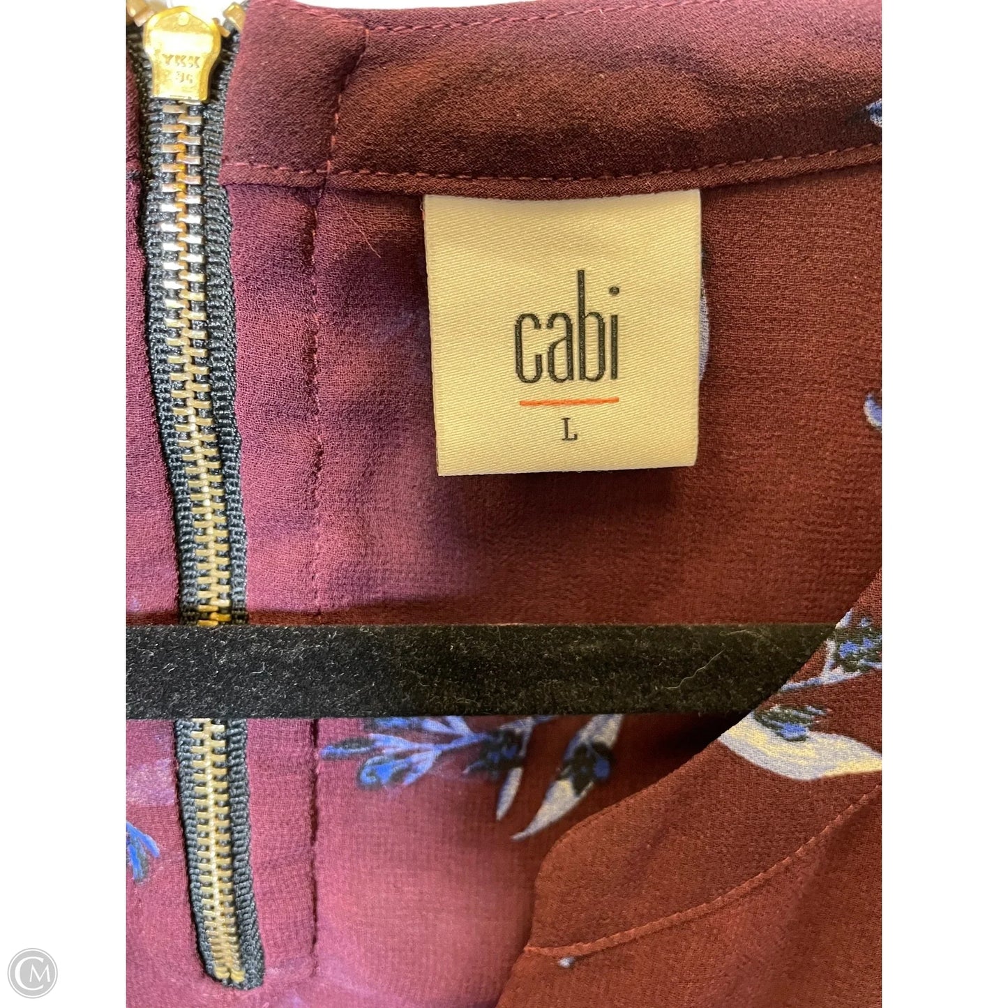 Top Sleeveless By Cabi In Maroon, Size: L