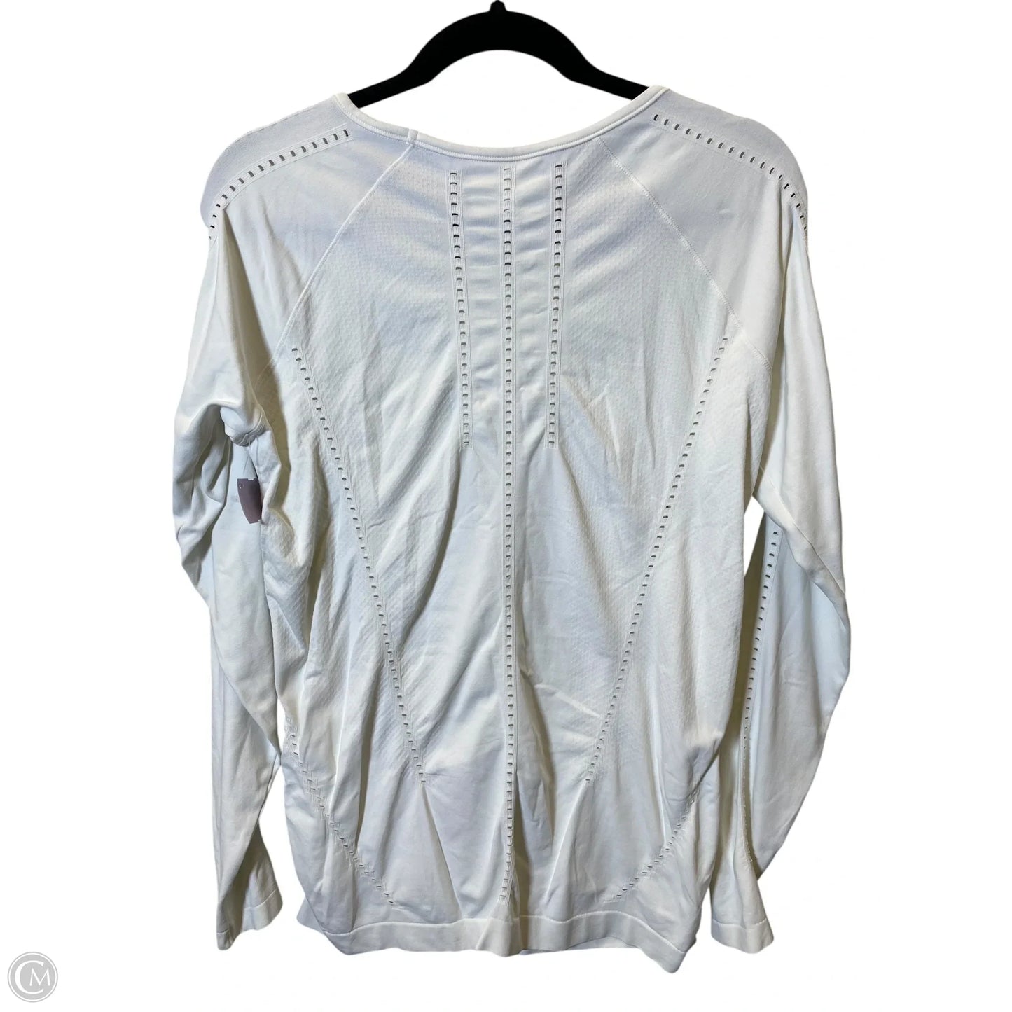 Athletic Top Long Sleeve Crewneck By Athleta In White, Size: L